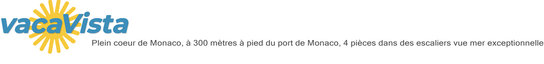 vacaVista - Plein coeur de Monaco, à 300 mètres à pied du port de Monaco, 4 pièces dans des escaliers vue mer exceptionnelle